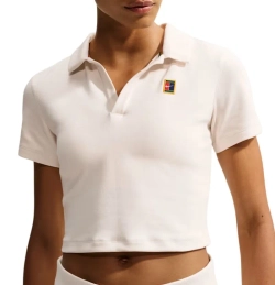 Женское поло Nike Court Heritage Tennis - chalk