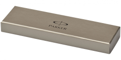 Подарочный набор: Перьевая ручка Parker Urban Premium Silver -Blue и Записная книжка серая тон. блок, цв. срез.