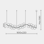 Подвесной светильник MODESTYLE MS.8055.12 BK