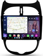 Магнитола для Peugeot 206 1998-2012 - FarCar S500-TS20 монитор 9.5" 2K QLED на Android 14, Быстрейшая, CarPlay, 4G SIM-слот