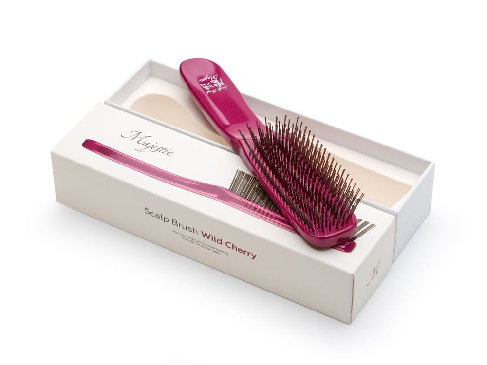 Расческа Majestic Scalp Brush спелая вишня