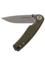 Нож складной GhostBlade Moroi, сталь D2, 58-62 HRC, Spear-point, рукоять микарта оливковая, замок Liner lock, 96 г