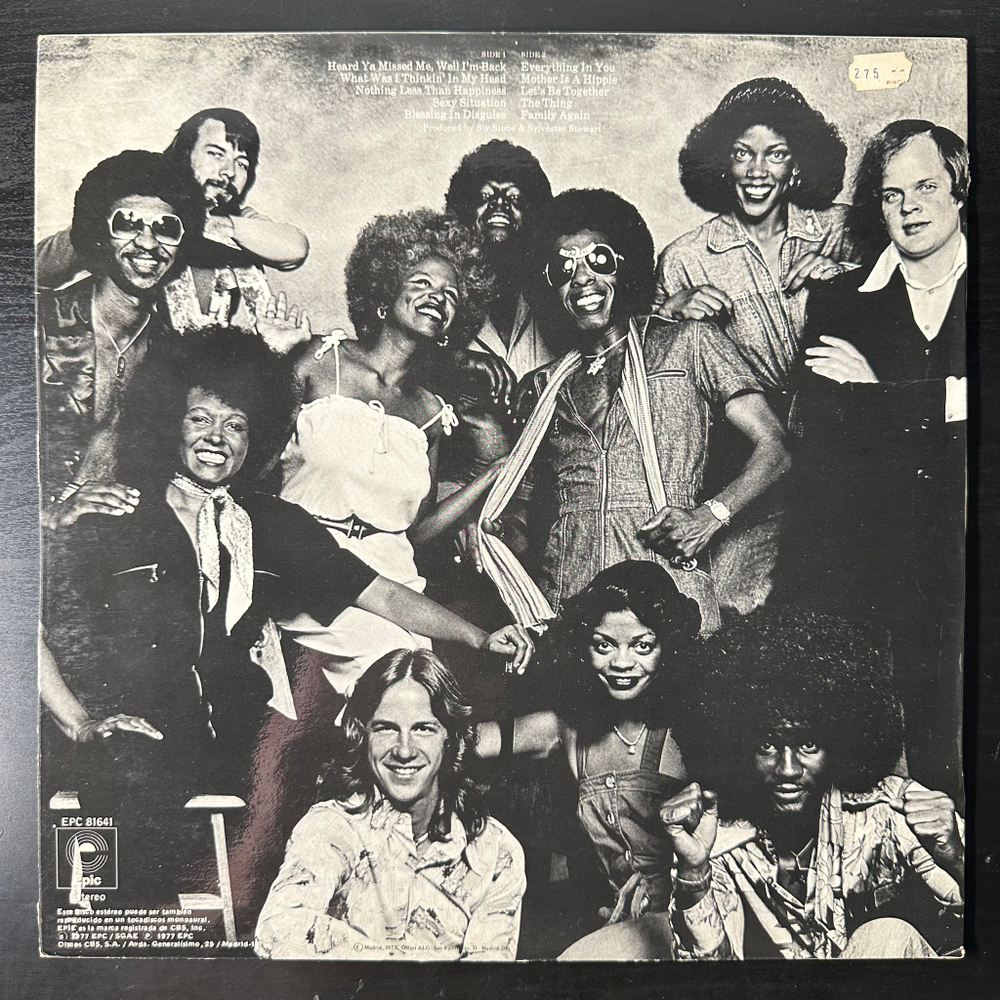Sly & The Family Stone ‎– Heard Ya Missed Me, Well I'm Back (Испания 1977г.)