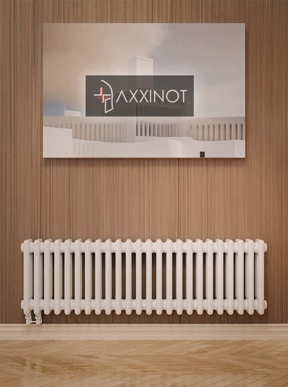 Axxinot Sentir 3030 - трехтрубный трубчатый радиатор высотой 300 мм, нижнее подключение, белый