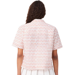 Женское поло Lacoste Roland-Garros Edition Print - flour/briquette