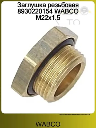 Пробка резьбовая с кольц. уплотнит. M22*1,5
