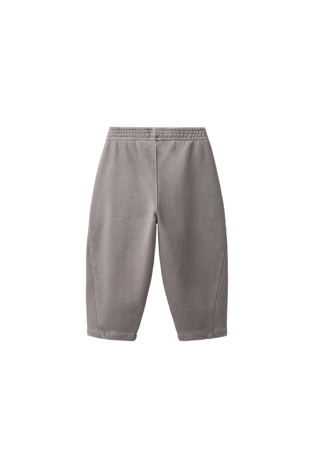 ZARA БРЮКИ BARREL ИЗ ФУТЕРА, СЕРО-КОРИЧНЕВЫЙ