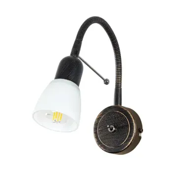 Бра 1*E14 A7009AP-1BR коричневый Lettura Arte lamp