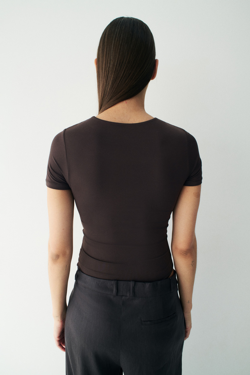 Корректирующее боди-стринги с короткими рукавами - H&M