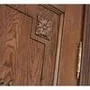 Межкомнатная дверь массив дуба Флоренция Декор табачный глянец глухая