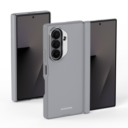 Чехол серого цвета с вставками из искусственной кожи для Samsung Galaxy Z Fold 8 Ultra, серия Vyne Series Case от Dux Ducis