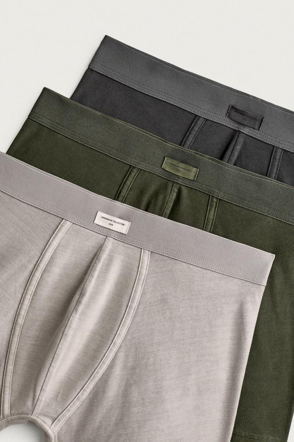 ZARA НАБОР ИЗ ТРЕХ ТРУСОВ-БОКСЕРОВ, РАЗНОЦВЕТНЫЙ