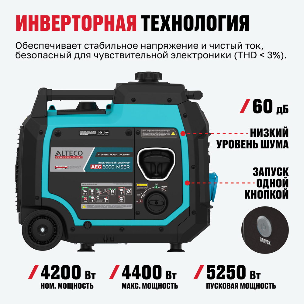 Инверторный генератор ALTECO AEG 6000i MSER