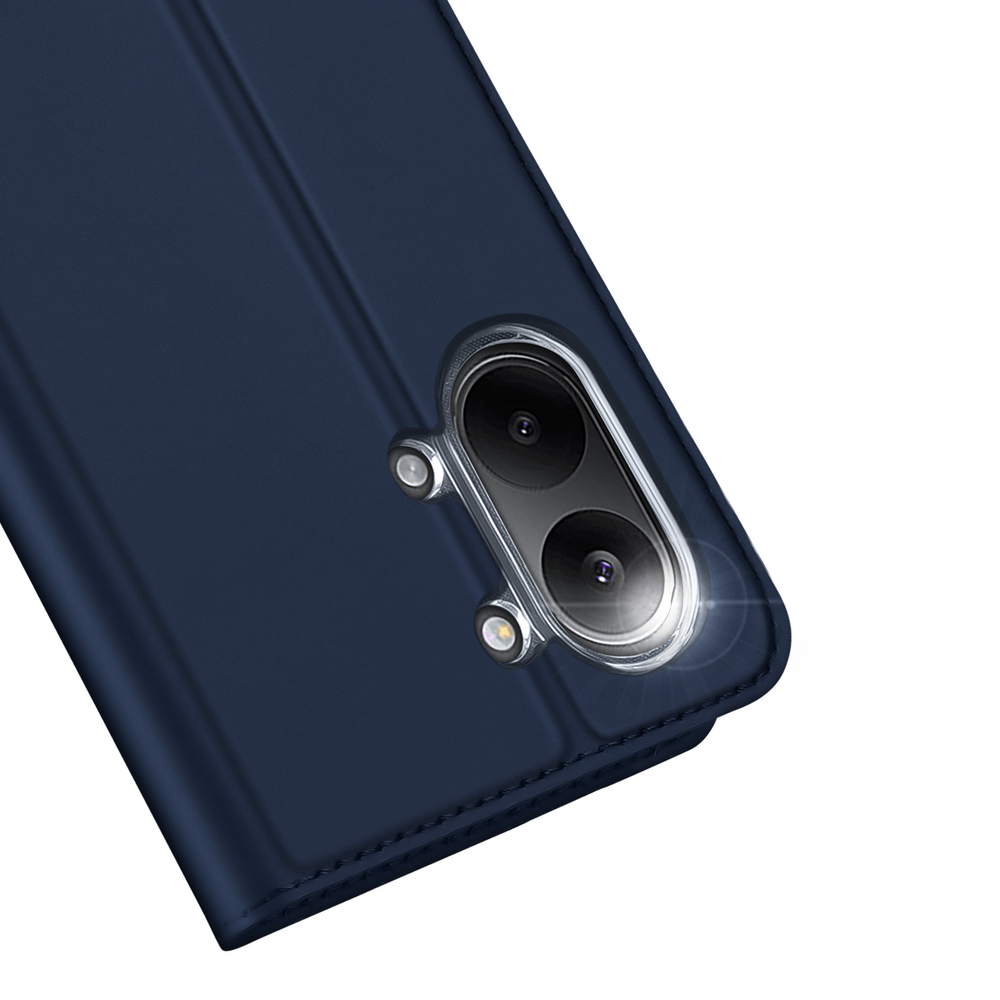 Чехол книжка синего цвета из кожи для Xiaomi Redmi Turbo 5 Max и Poco X8 Pro Max, серия Skin Pro Series от Dux Ducis