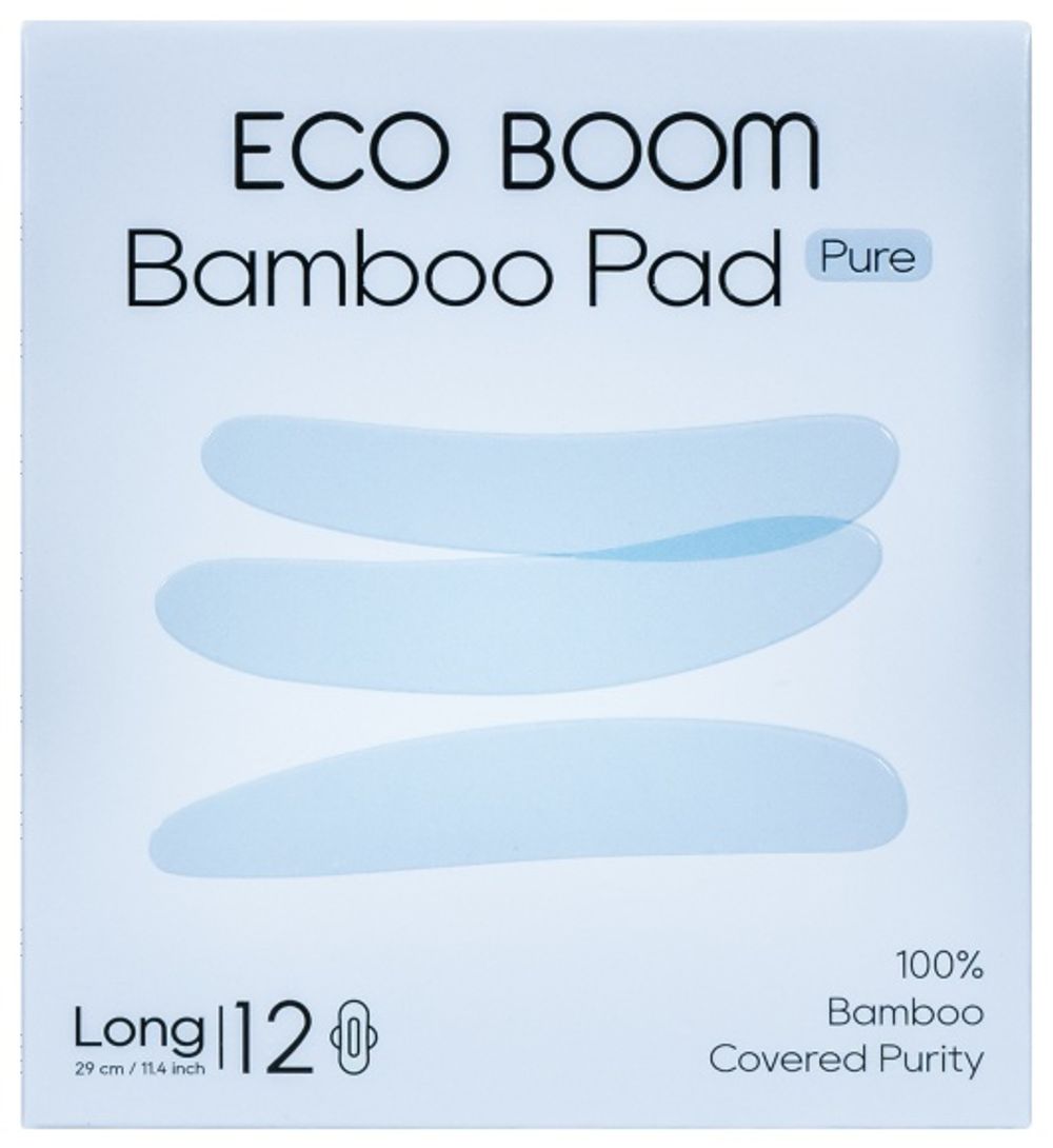 Бамбуковые гигиенические прокладки 290 мм 12шт/уп (ECO BOOM)