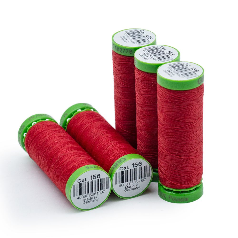 Нитки для тонких тканей Gutermann Extra Fine 150 (200 метров), 5 кат. | 156 красный