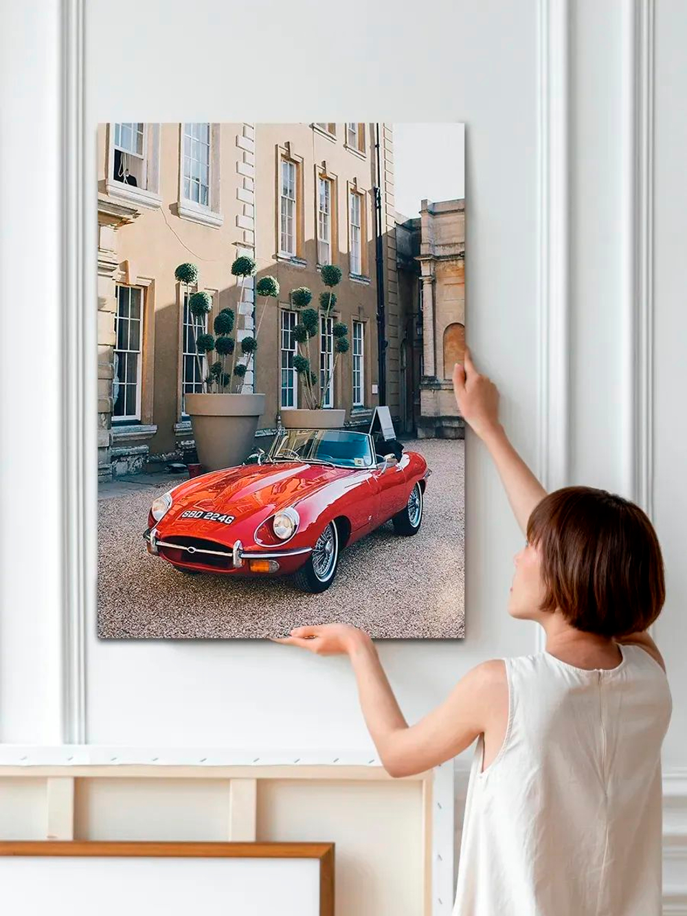 Картина "Jaguar E-Type", на стену для интерьера 30х40см 1шт.