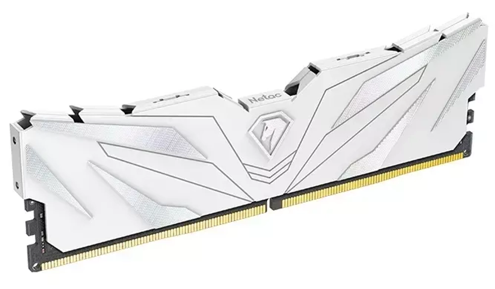 Модуль памяти 32GB (2x16GB) Netac Shadow II DDR4, 3200MHz CL16, 1.35V / NTSWD4P32DP-32W / White / with radiator RTL