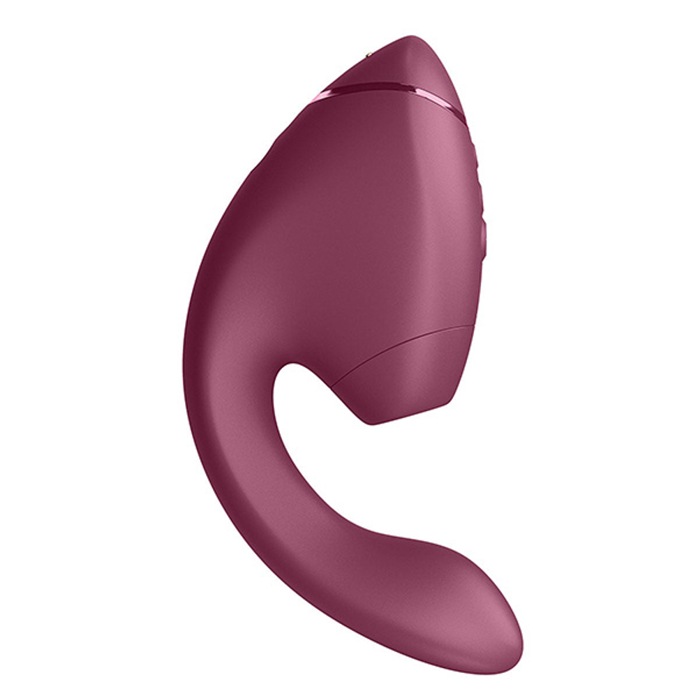 Розовый вибратор 19,5см с вакуумным стимулятором Womanizer Next Duo Dusky Pink WZ142SG3