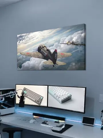 Картина на стену "И-16", 80х40 см