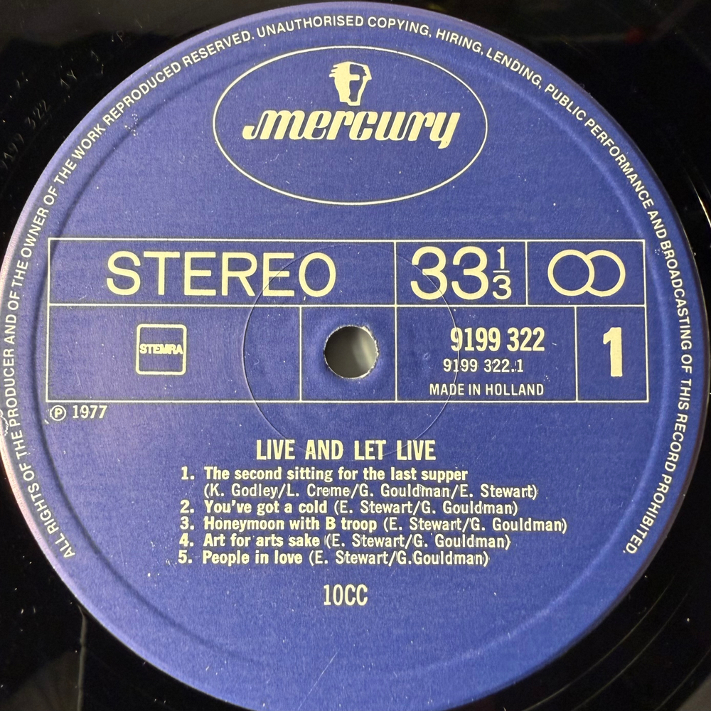 10cc - Live And Let Live 2LP (Голландия 1975г.)