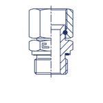 Штуцер FNE JIC 1/2 - BSP 3/8