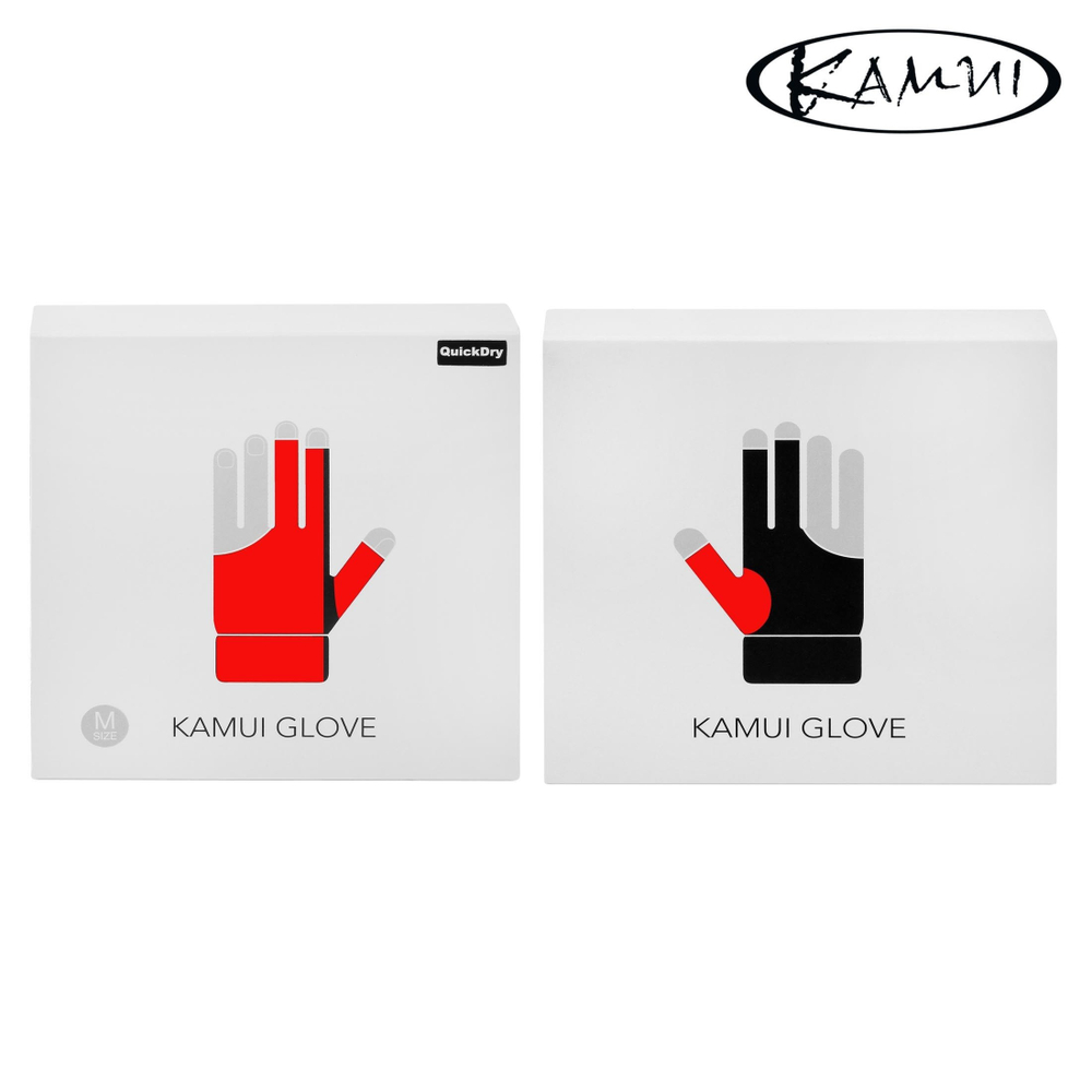 Перчатка для бильярда "Kamui QuickDry" красная/черная правая XXL