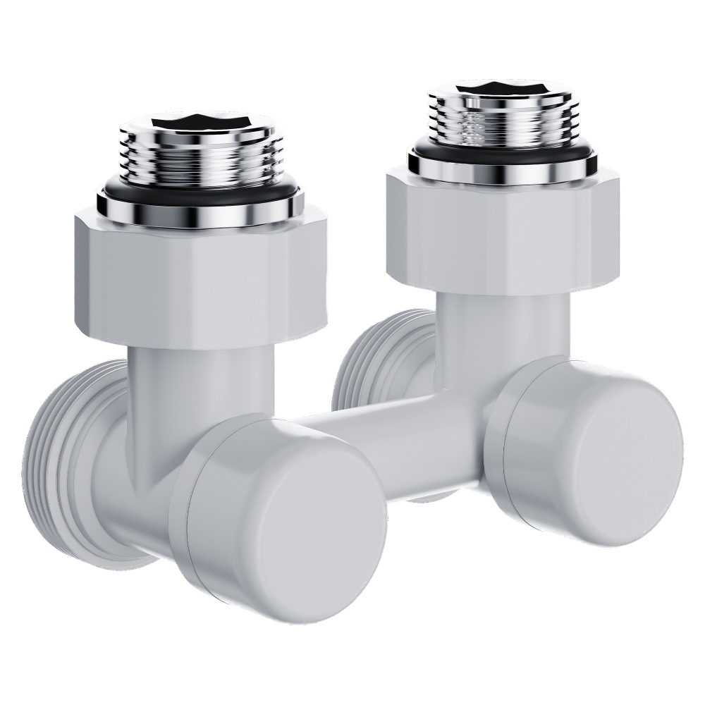 Узел нижнего подключения Royal Thermo Design угловой 1/2quot;х3/4quot; EK (белый)