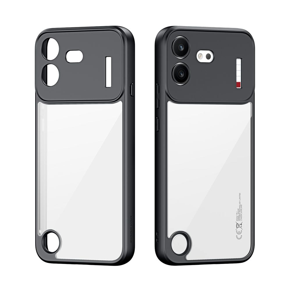 Чехол прозрачный с черными рамками для Nothing Phone 4b, серия Aimo Series от Dux Ducis