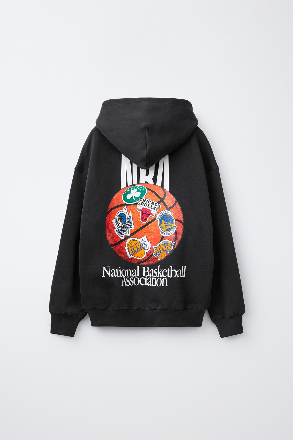 ZARA ХУДИ NBA - MULTI TEAMS, ТЕМНЫЙ АНТРАЦИТ