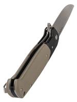 Нож складной GhostBlade Rune, сталь D2, Stonewash, 58-62 HRC, Drop-point, рукоять G10 песочная, замок Liner lock