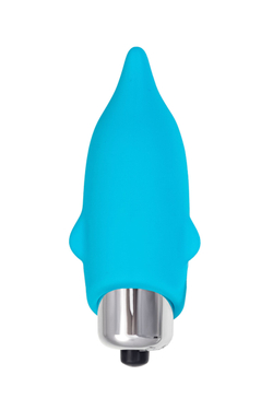 Минивибратор Eromantica Jolly, силикон, голубой, 7,5 см