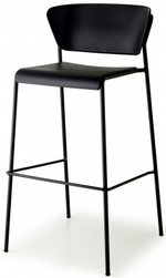 Стул барный пластиковый Scab Design Lisa Technopolymer, черный