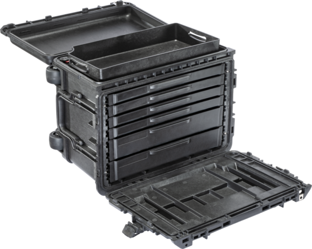 Защитный кейс Peli™ Protector 0450, 4 мелких, 2 глубоких ящика, черный