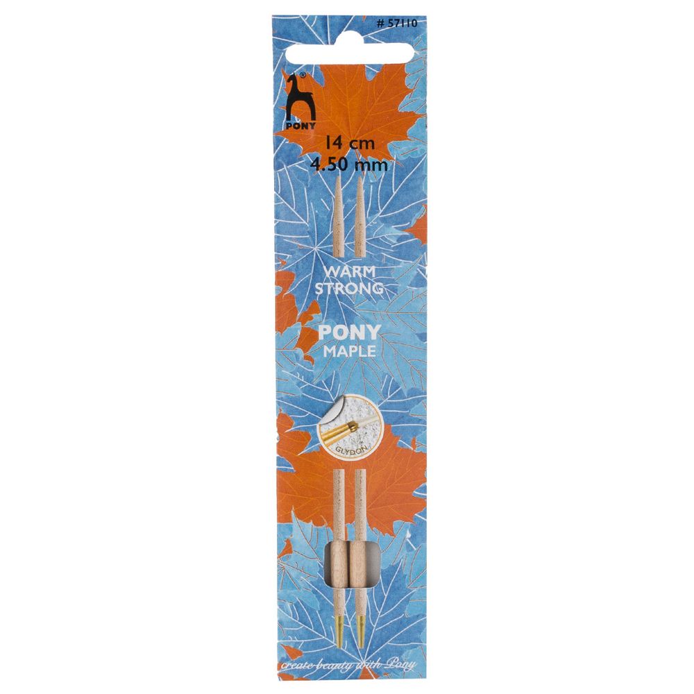 Спицы съемные Pony Maple ⌀4.5 мм, 14 см, клен, 2 шт, 57110