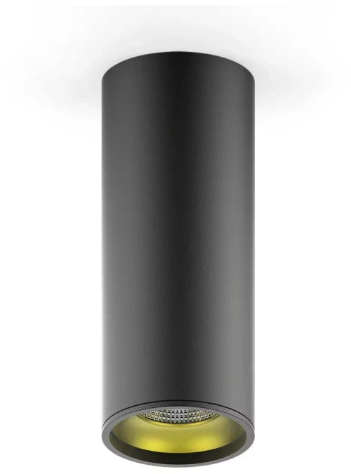 Св-к Gauss LED HD009 накладной 12W (черный золото) 3000K 79x200,900лм