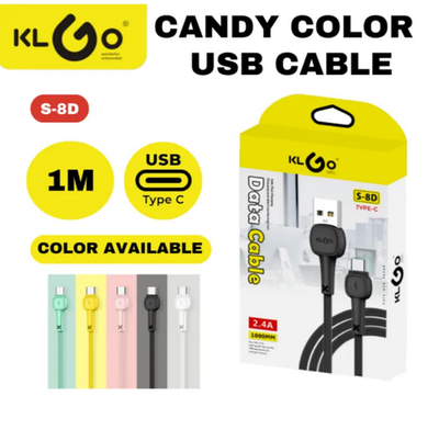 Кабель USB x TypeC -1 м. KLGO S-8D (2.4A)
