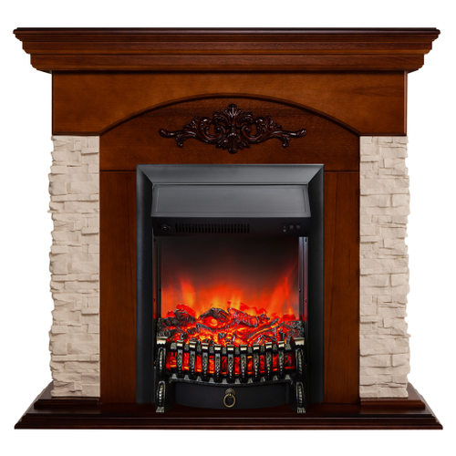 Каминокомплект Real Flame Neapolis NT с очагом Fobos Lux Black (без пульта)