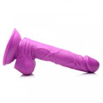 Реалистичный фаллоимитатор Pop Peckers With Balls (19×3,8 см) фиолетовый