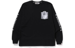 A Bathing Ape Reflective Solid Camo Ape Head Relaxed Fit Pocket L S Tee