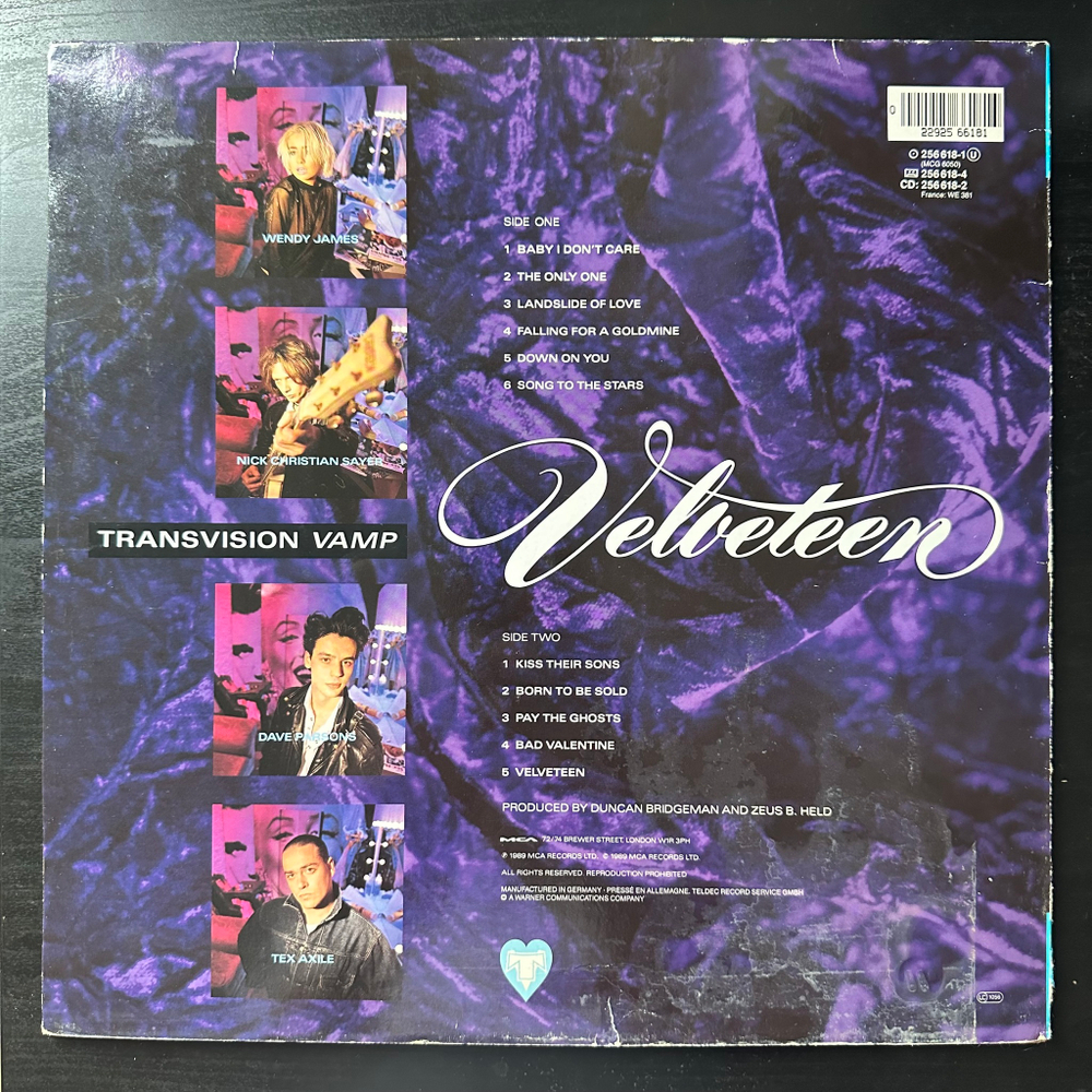Transvision Vamp - Velveteen (Германия 1989г.)