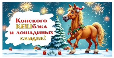 Конверт для денег "Конского КЭШбэка и лошадиных скидок!" 70000903 (Мир поздравлений)