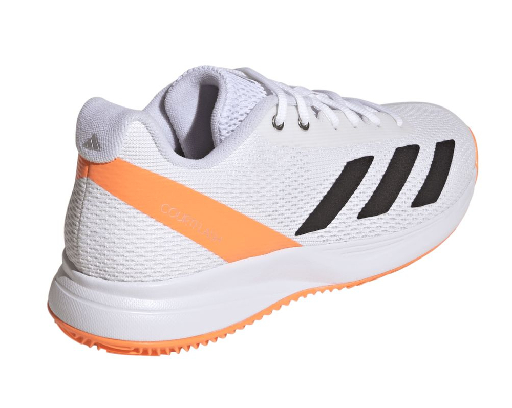 Мужские кроссовки теннисные Adidas Courtflash Speed 2 - cloud white/core black/lucid orange