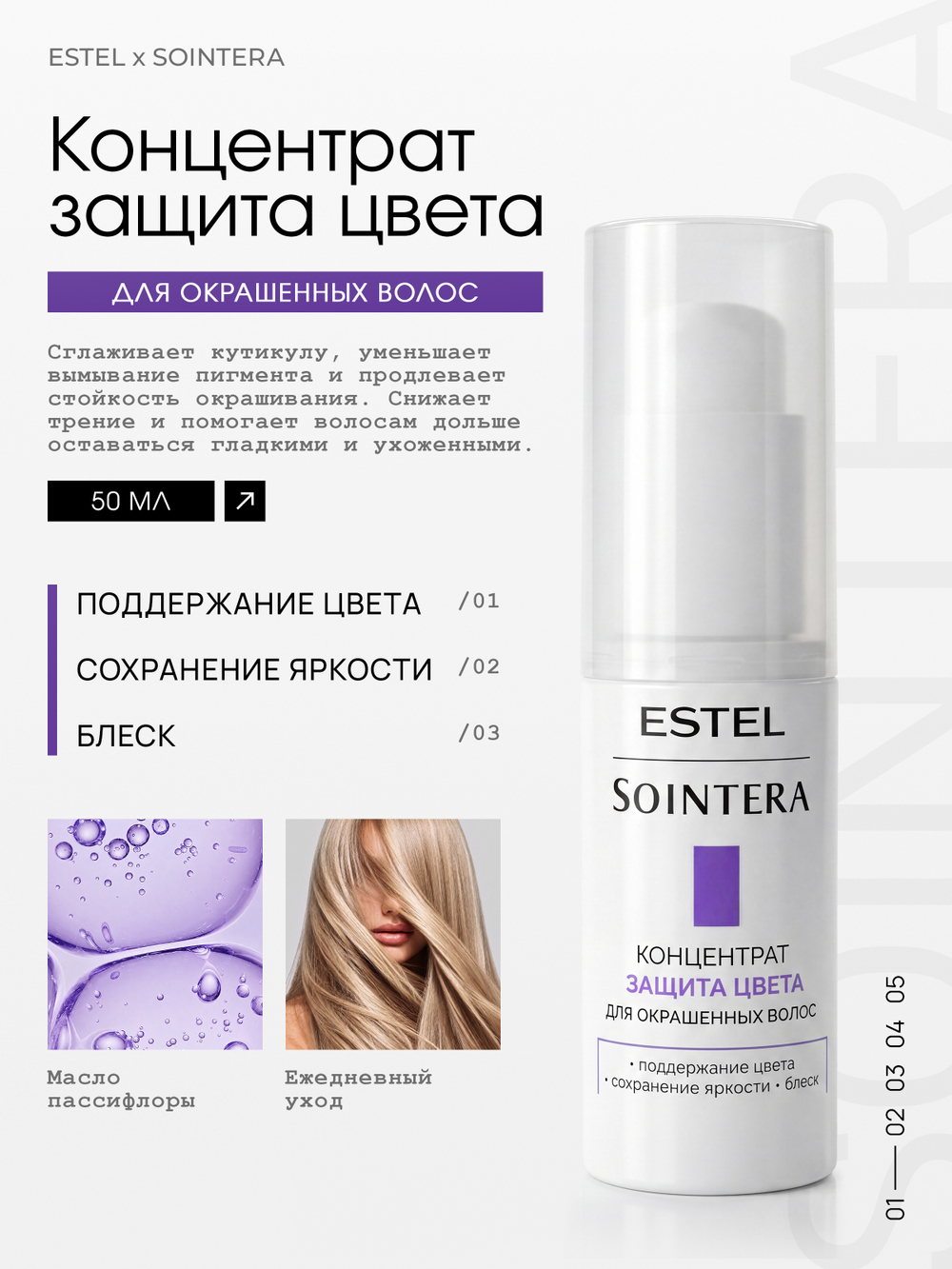 Концентрат "Защита цвета" для окрашенных волос ESTEL x SOINTERA