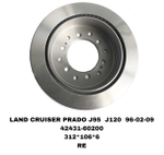 Тормозной диск 42431-60200 на Toyota LAND CRUISER PRADO VZJ95,TRJ120,GRJ150 1996-2024 FORTUNER 05- задний — купить в Алматы | ADAL AUTO