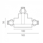 Токопровод T-образный правый Lightstar Quattro 503136-RPSR