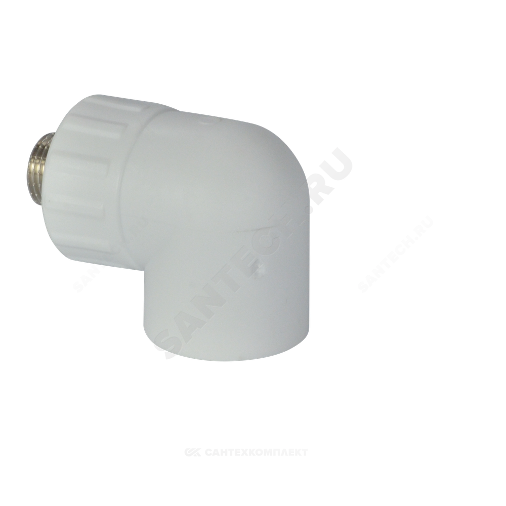 Угольник PP-R комбинированный белый Дн 32х3/4" НР RTP (РосТурПласт) 10805