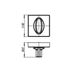 Ручка поворотная ARMADILLO WC-BOLT BK6/USQ52 FSG-39 флорентийское золото /57503/