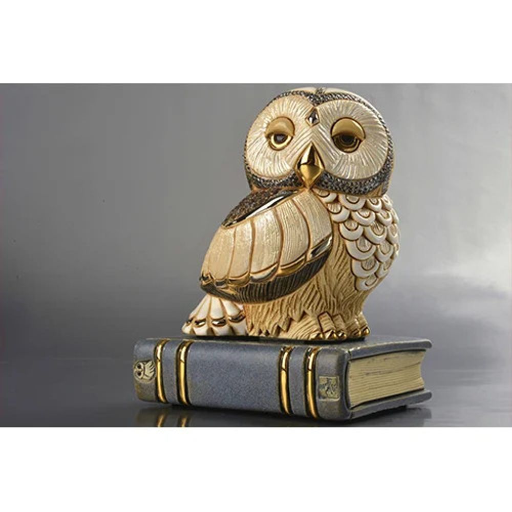 De Rosa Rinconada Статуэтка "Сова на книге" Wild Life Collection