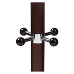 Вешалка-стойка BRABIX "CR-282", металл/мрамор, 1,8 м, на диске диаметром 36 см, 6 крючков + 4 дополнительных, коричневая, 601745